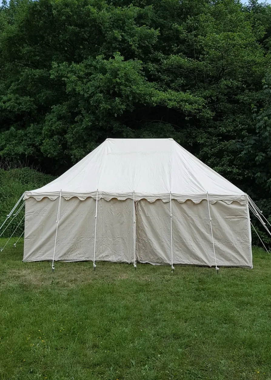 Ritterzelt Markward, 5 x 8 m, 425 gsm, natur