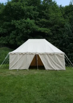 Ritterzelt Markward, 6 x 4 m, 425 gsm, natur