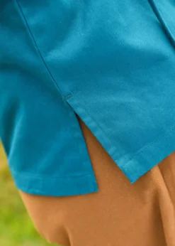 Ärmellose Mittelalter-Bluse Levke, petrol