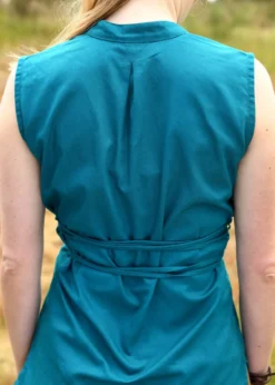 Ärmellose Mittelalter-Bluse Levke, petrol