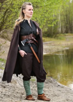 Ärmellose Mittelalter-Bluse Levke, schwarz
