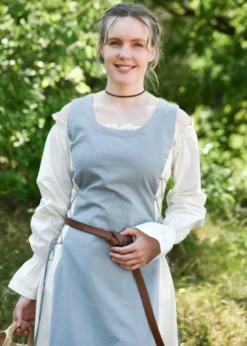 Ärmelloses Überkleid Jarle, Trägerkleid, blaugrau/natur