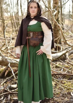 Ärmelloses Mittelalterkleid, Trägerkleid Lene, grün