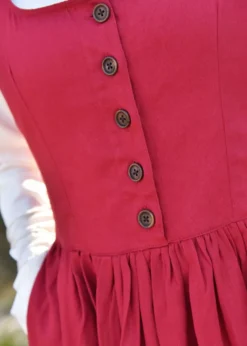 Ärmelloses Mittelalterkleid, Trägerkleid Lene, rot
