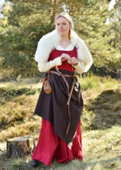 Ärmelloses Mittelalterkleid, Trägerkleid Lene, rot