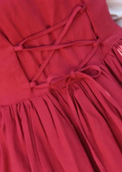 Ärmelloses Mittelalterkleid, Trägerkleid Lene, rot