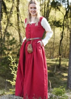 Ärmelloses Mittelalterkleid, Trägerkleid Lene, rot