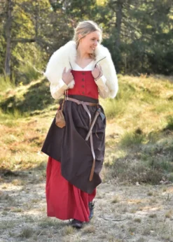 Ärmelloses Mittelalterkleid, Trägerkleid Lene, rot