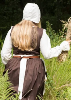 Ärmelloses Mittelalterkleid, Trägerkleid Lene, braun