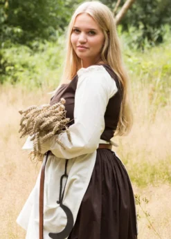 Ärmelloses Mittelalterkleid, Trägerkleid Lene, braun