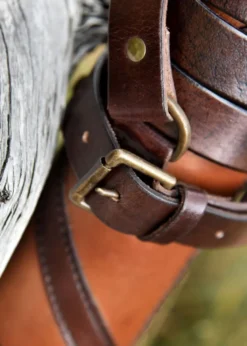 Römische Capsa, Schriftrollenbehälter aus Leder mit 3 Schriftrollen