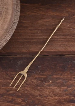 Römische Gabel aus Messing, Dreizinkig