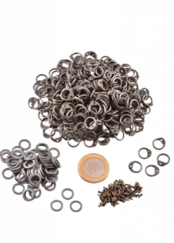 RM 1kg Paket lose Kettenringe und Nieten, ID6mm, unbehandelt