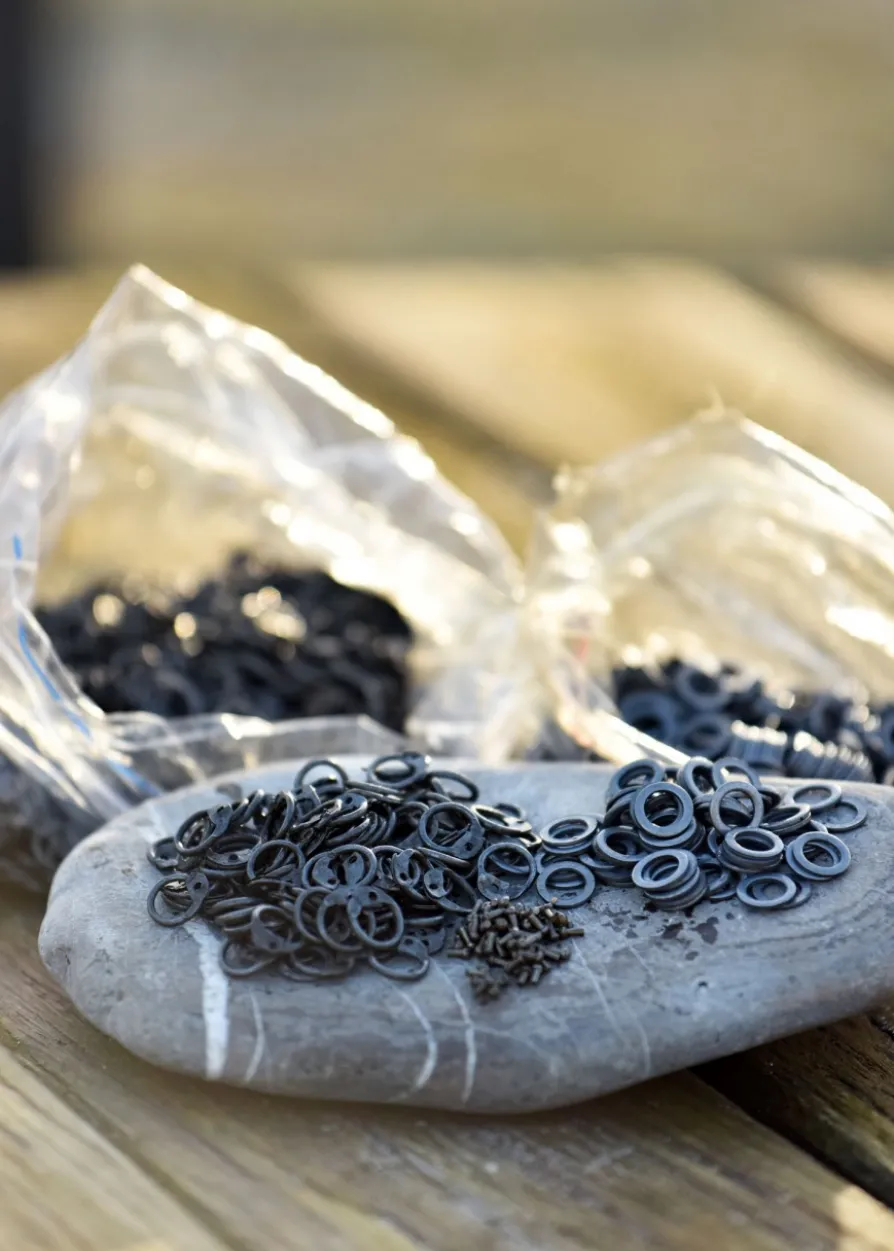 RM 1kg Paket lose Kettenringe und Nieten, ID6mm, unbehandelt
