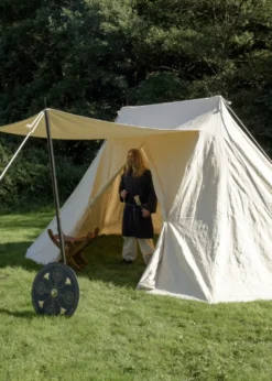 Sachsenzelt Jorvik, 4 x 6 m, 425 gsm, naturfarben