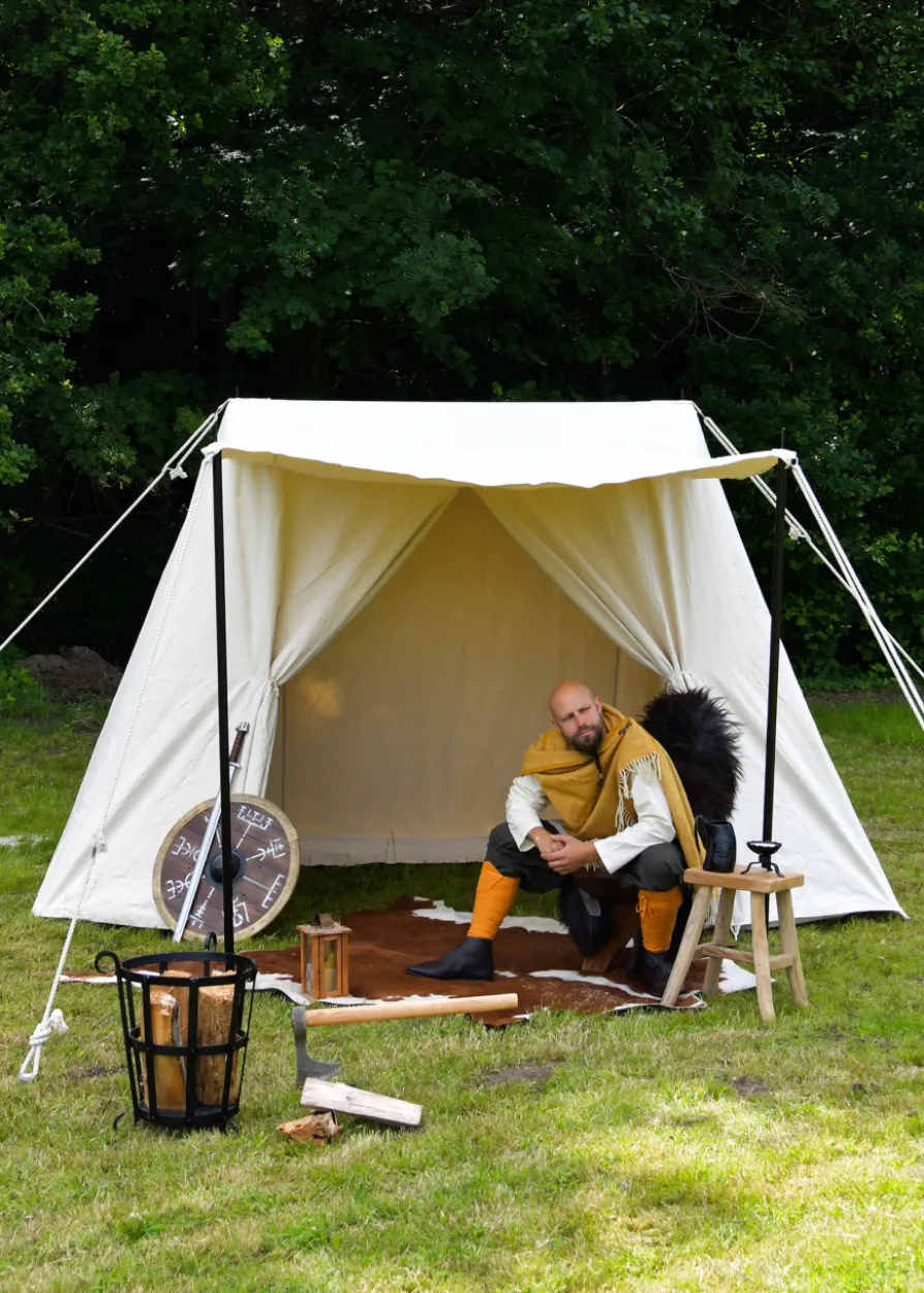 Sachsenzelt Jorvik, 2 x 4 m, 340 gsm, naturfarben