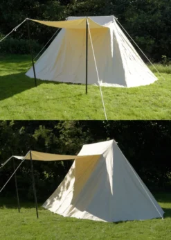 Sachsenzelt Jorvik, 5 x 7 m, 425 gsm, naturfarben