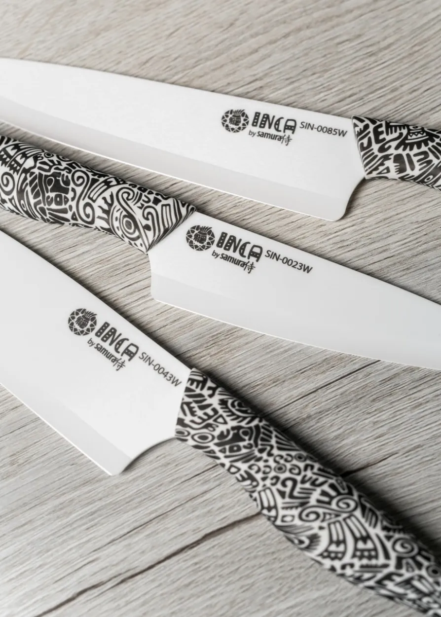Samura INCA, Set aus 3 Küchenmessern, Keramik-Messer