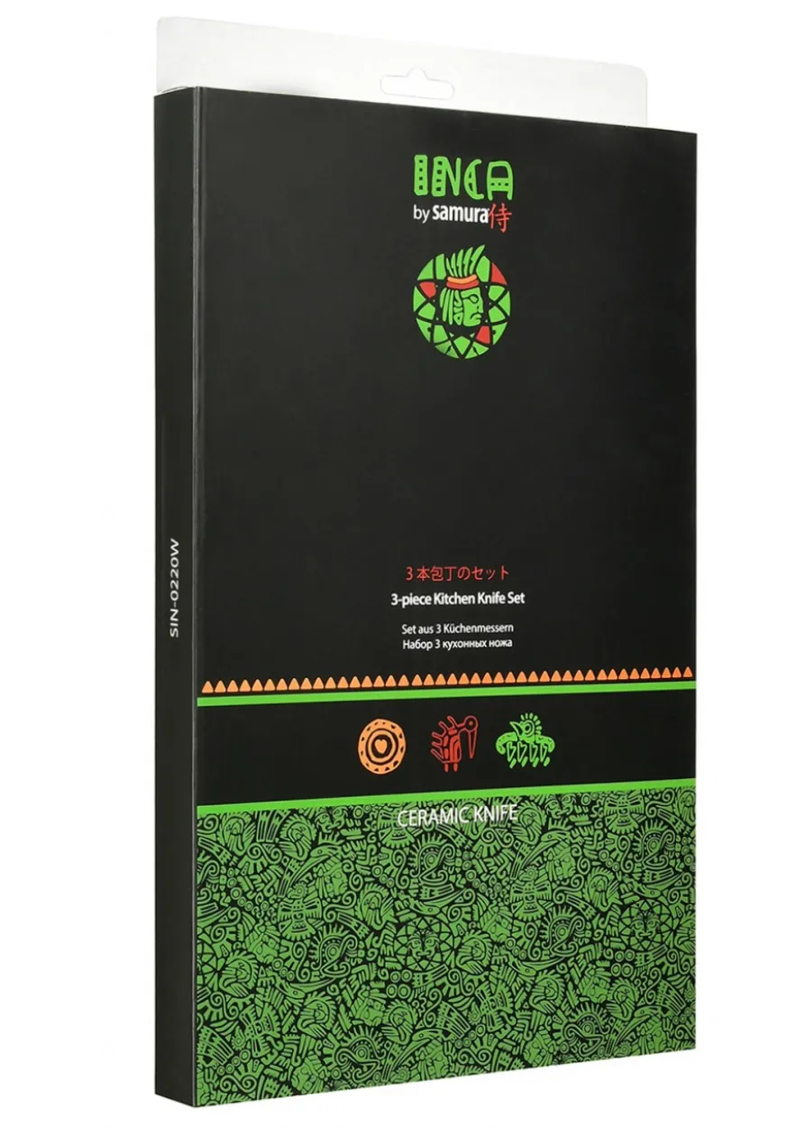 Samura INCA, Set aus 3 Küchenmessern, Keramik-Messer