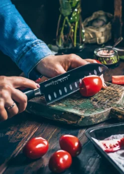 Samura MO-V Santoku Messer mit Kullenschliff 7.0 Zoll /180 mm