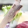 Santoku, Damaststahl