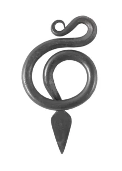 Schlangen-Anhänger aus Stahl, handgeschmiedet