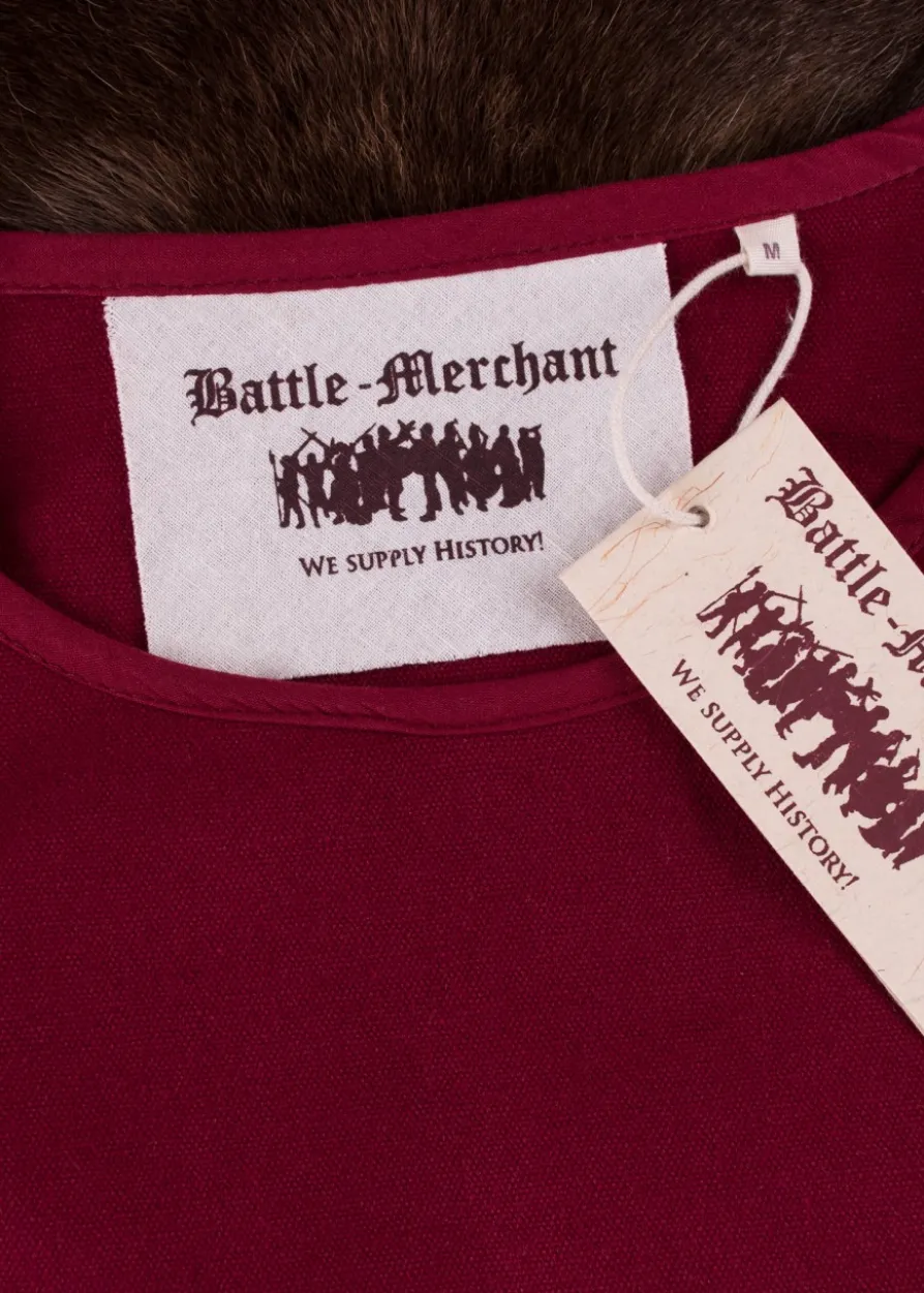 Schlichtes Mittelalterkleid Afra aus Canvas, weinrot