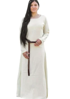 Schlichtes Wikinger Kleid Celeste, Wolle, natur