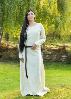 Schlichtes Wikinger Kleid Celeste, Wolle, natur