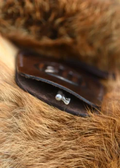 Schlüsselanhänger aus Leder mit Prägung, braun