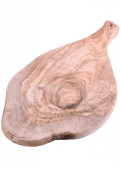 Schneidebrett aus Olivenholz mit Griff, ca. 40 x 18 cm
