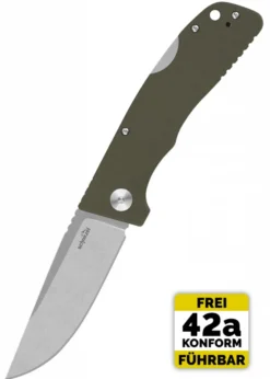 Schnitzel KVAR, Outdoor Taschenmesser, grün, stonewashed