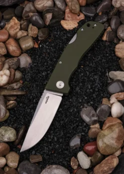 Schnitzel KVAR, Outdoor Taschenmesser, grün, stonewashed