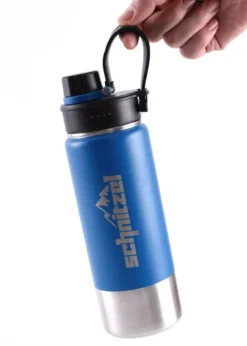 Schnitzel UJO Edelstahl Trinkflasche, isoliert, 530 ml, Blau