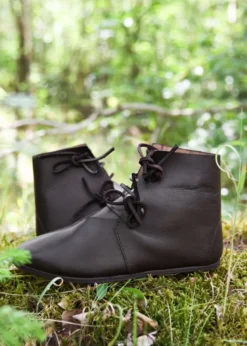 Schnürschuhe, dunkelbraun, halbhoch, seitlich geschnürt, Ulfberth