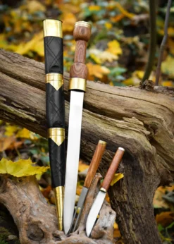 Schottischer Dirk mit Gabel, Messer und Scheide