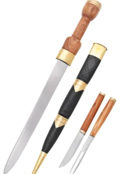 Schottischer Dirk mit Gabel, Messer und Scheide