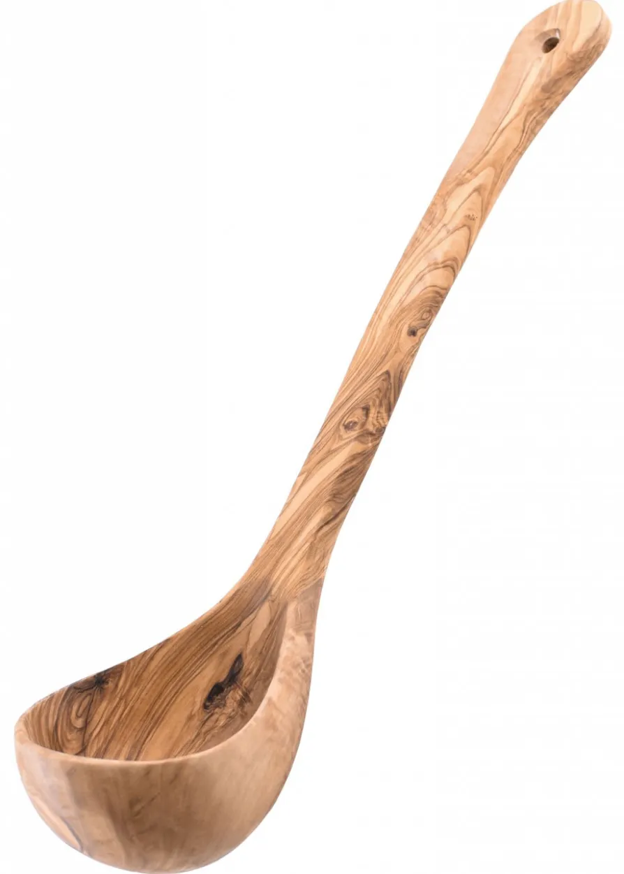 Schöpfkelle aus Olivenholz, ca. 35 cm