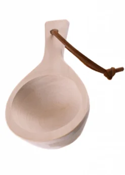 Schöpflöffel mit Lederband, ca. 17 cm