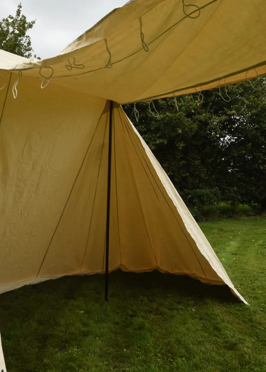 Sächsisches Händlerzelt, 4 x 6 m, 425 gsm, naturfarben
