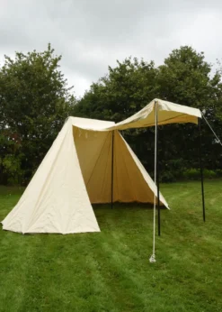 Sächsisches Händlerzelt, 4 x 2,5 m, 425 gsm, naturfarben