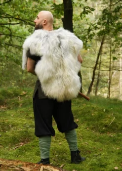 Schulterfell, Fellumhang Berserker Weiß gefleckt