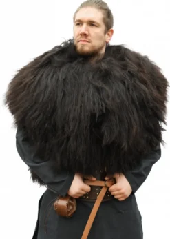 Schulterfell, Fellumhang Berserker Schwarz