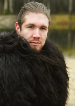 Schulterfell, Fellumhang Berserker Schwarz