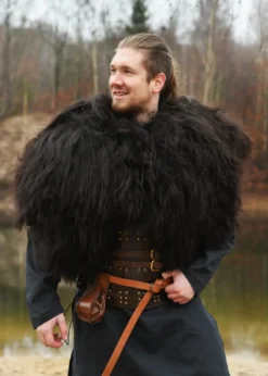 Schulterfell, Fellumhang Berserker Schwarz