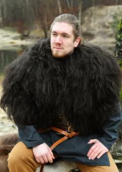 Schulterfell, Fellumhang Berserker Schwarz