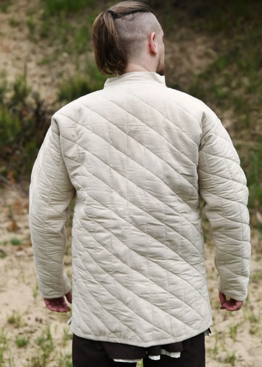 Schwerer Gambeson mit Schnallen, natur