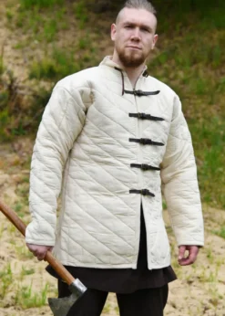 Schwerer Gambeson mit Schnallen, natur