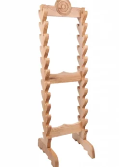 Schwertständer aus Holz für 24 Schwerter und Dolche