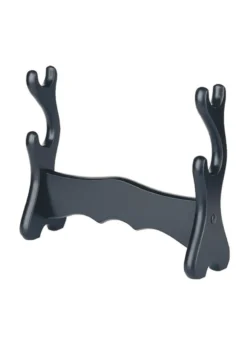 Schwertständer aus Holz, schwarz, für zwei Schwerter, Marto